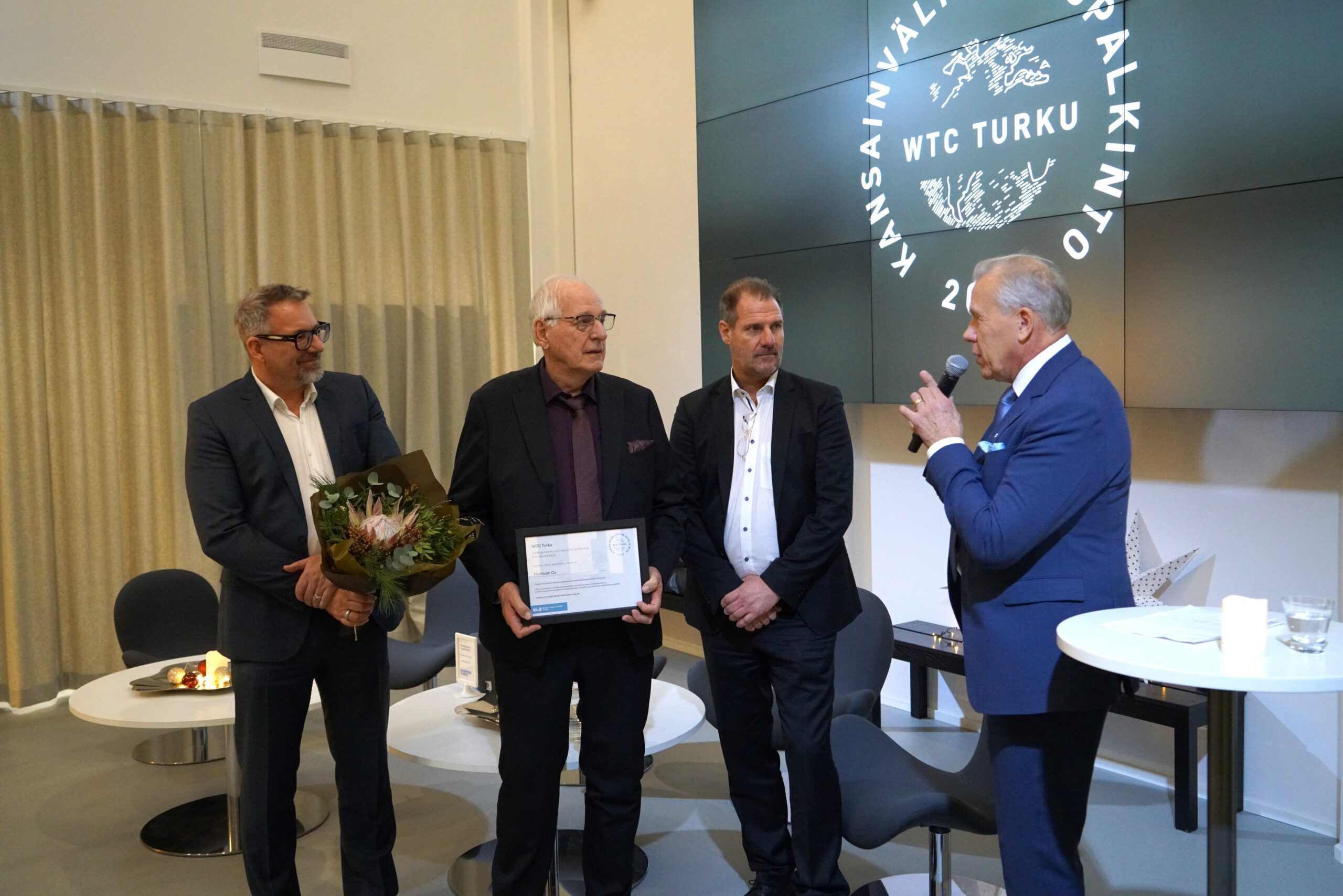 Finnfoam Group palkittiin vuoden kansainvälisenä varsinaissuomalaisena yrityksenä