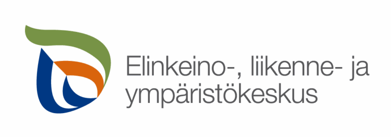 Elinkeino-, liikenne- ja ympäristökeskus -logo.