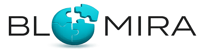 Blomira logo.
