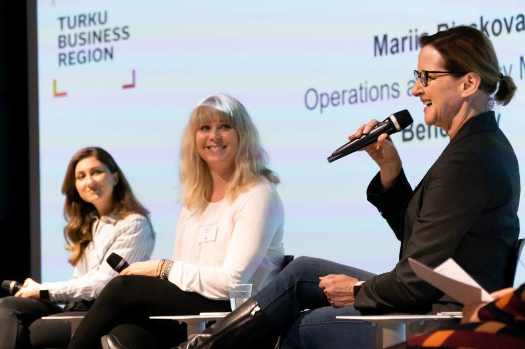 The highlight of Talent Boost Breakfast was a panel discussion on added value to the workplace from cultural diversity. Photo: Makoto Chiba
